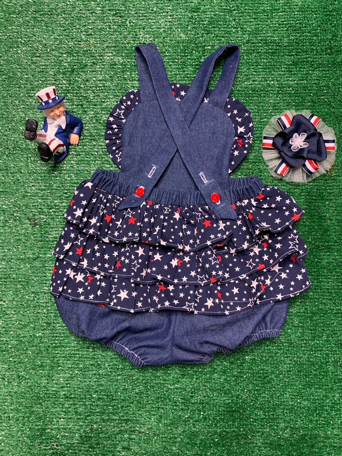 Baby Girl Romper.summer Romper,patriotic Baby Girl Romper,baby Girl 4th