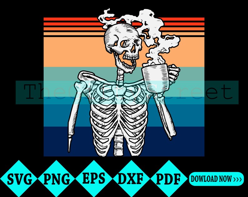 Free Free 268 Skeleton With Coffee Svg SVG PNG EPS DXF File