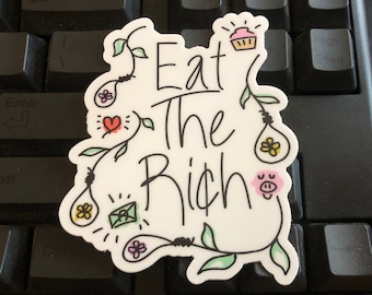 Eat the Rich Die Cut Vinyl Sticker