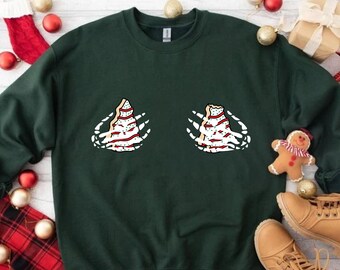 Lustiges Weihnachten Sweatshirt: Little Debbie Kuchen Urlaub Party Kleidung
