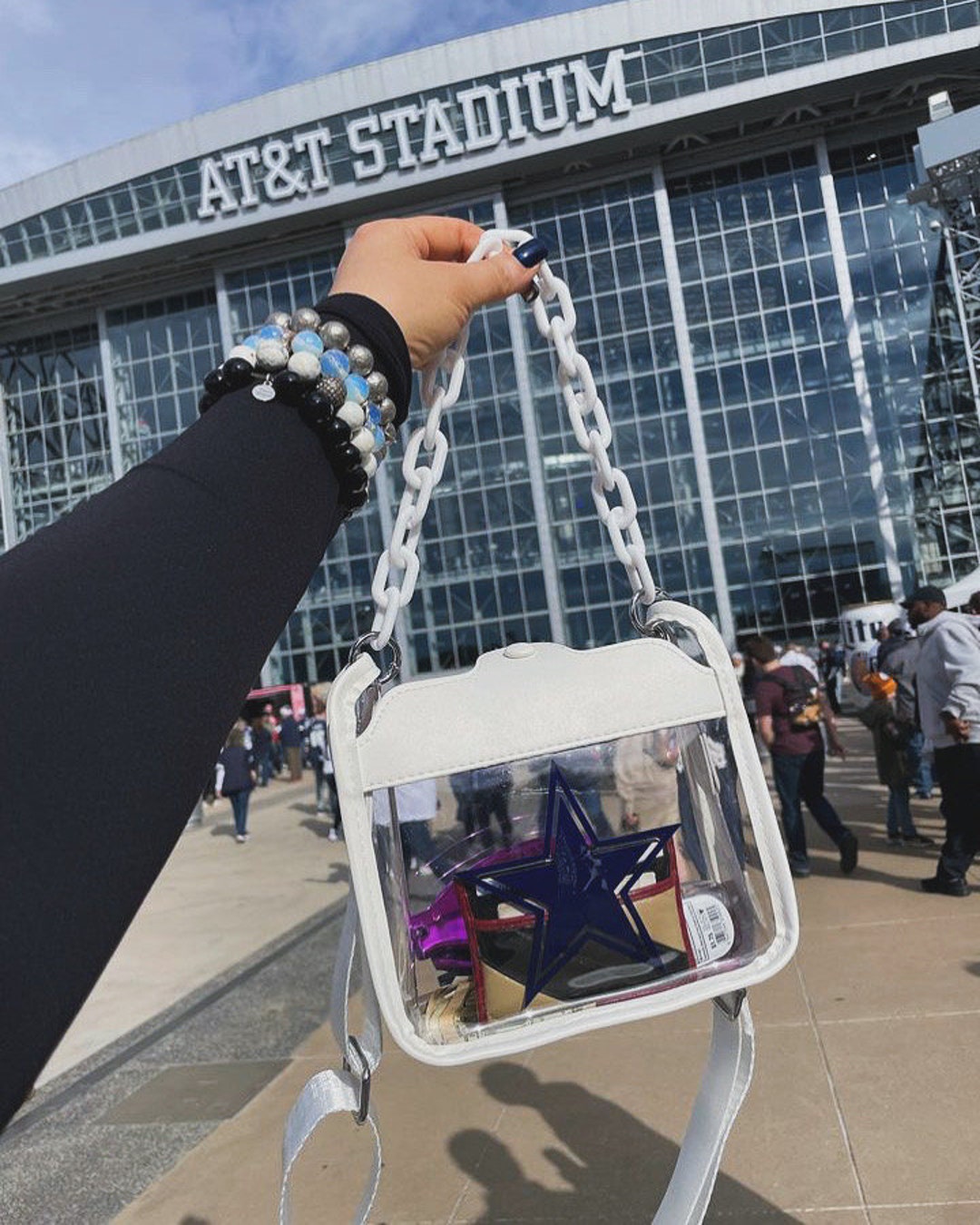 2 In 1 Cleared Convertible Stadium Bag Set