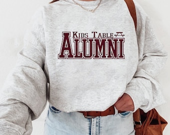 Urlaub Rundhalsausschnitt | Kids Table Alumni Sweatshirt | Lustiger Weihnachten / Erntedank Pullover | Urlaub Tshirt