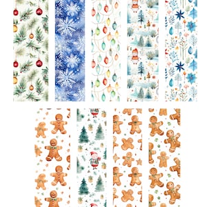 Christmas Designs 64-72 clay transfer paper | water soluble polymer clay transfer sheet | christmas trees wreaths poinsettias presents holly