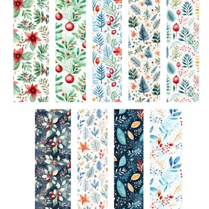 Christmas Designs 28-36 clay transfer paper | water soluble polymer clay transfer sheet | christmas trees wreaths poinsettias presents holly
