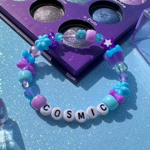Cosmic Beaded Bracelet | Space Aesthetic | Rave Jewelry | Y2K Bracelet | Kandi Bracelet | Kawaii Bracelet | Trendy Bracelet | Bead Bracelet