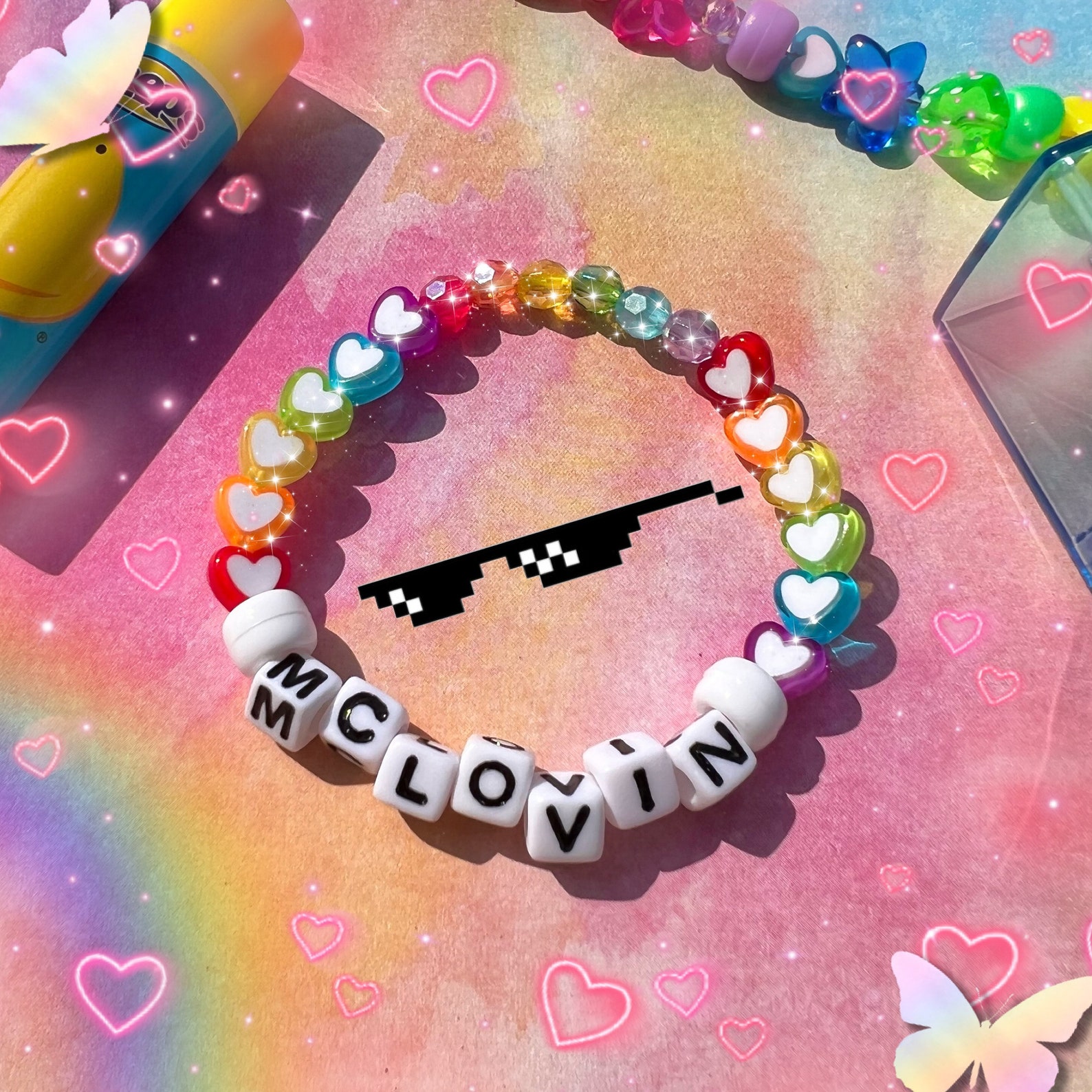 Mclovin Beaded Bracelet Rainbow Bracelet Bead Bracelet - Etsy