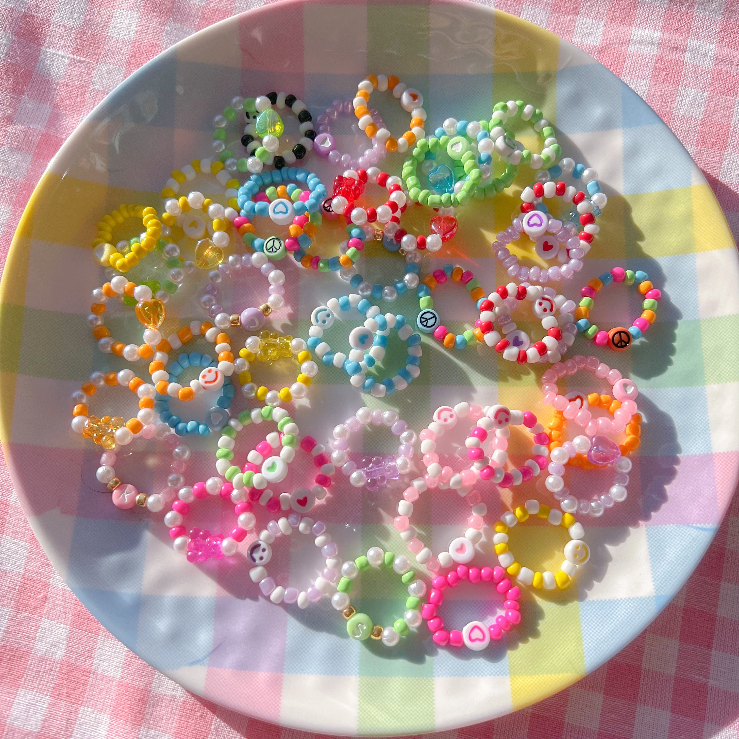Mystery Beaded Rings 5-pack | Seed Bead Rings | Dainty Rings