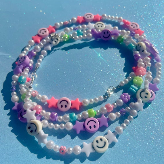 Pastel Dreams Necklace Y2K Necklace Smiley Face Necklace | Etsy