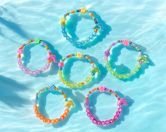 Midnight Sun beaded bracelets | tropicalcore, concert bracelets, summer jewelry, y2k, technicolor