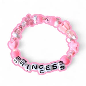 Princess Beaded Bracelet: Y2K Kawaii Kandi Style