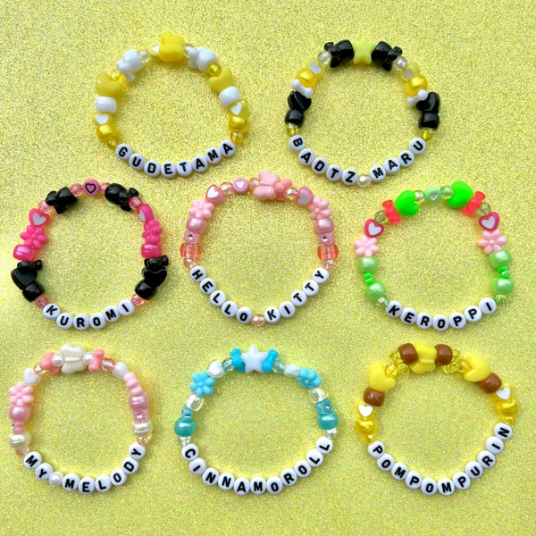 Kawaii Friends Bracelet Set | Kandi | Beaded Bracelet