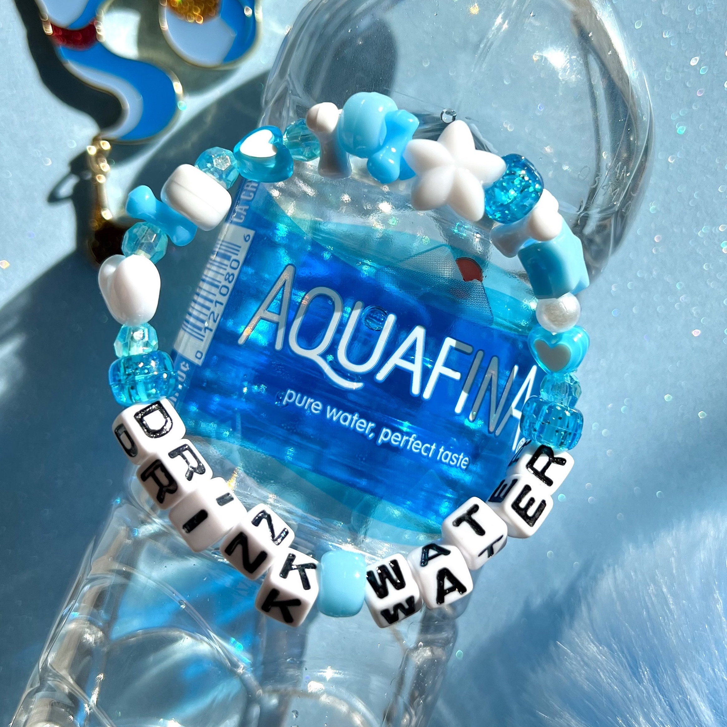 Drink Water Beaded Bracelet | Friendly Reminder Bracelet | Kandi Bracelet | Y2K Bracelet | Bead Bracelet | Kawaii Bracelet