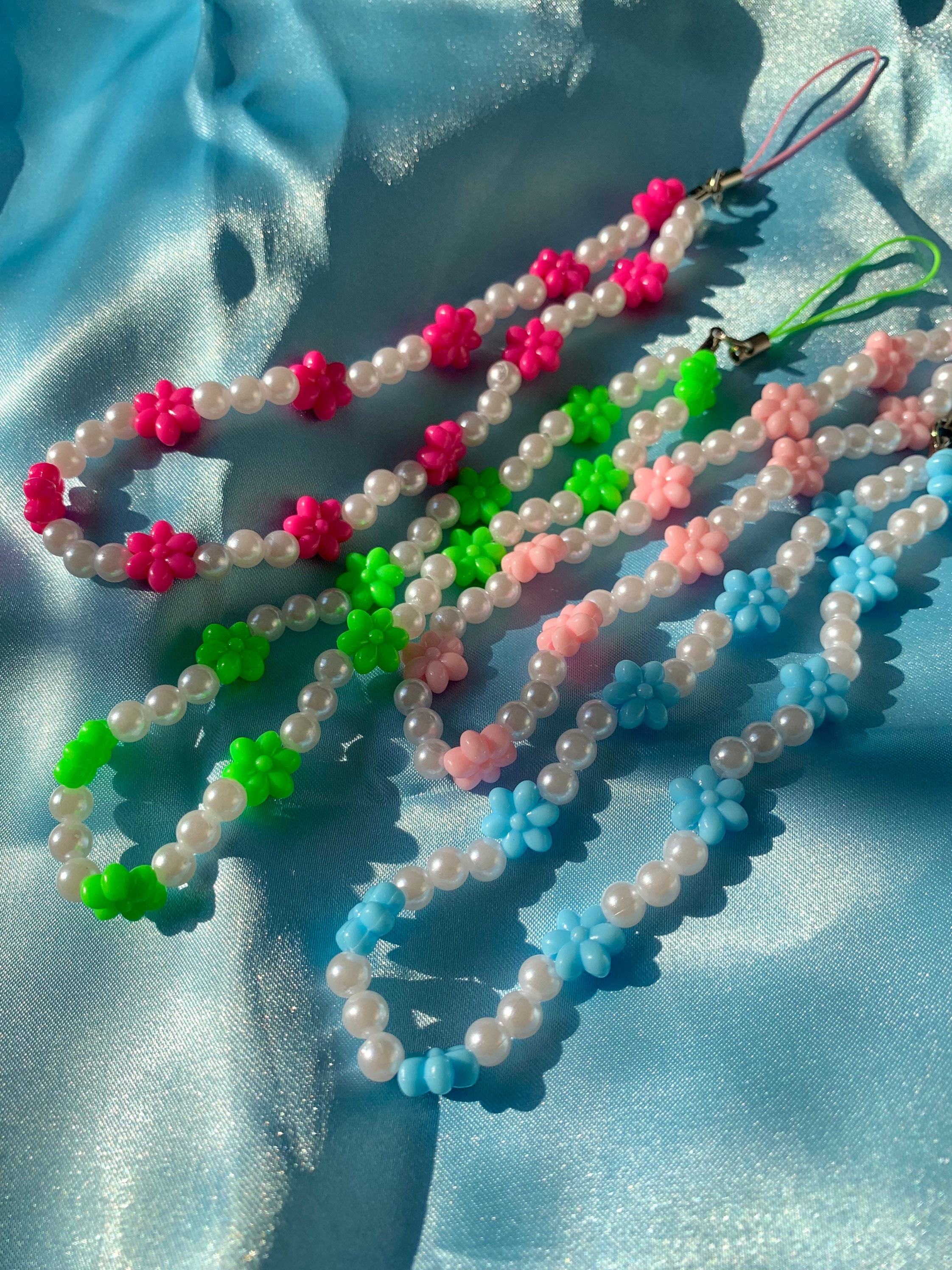 Pearl Flower Phone Charms Phone Strap Phone Accessory Etsy