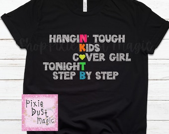 Retro NKOTB Inspired Song Title Shirt - Perfect for Blockhead Fans - Nostalgic Boy Band Inspired Top