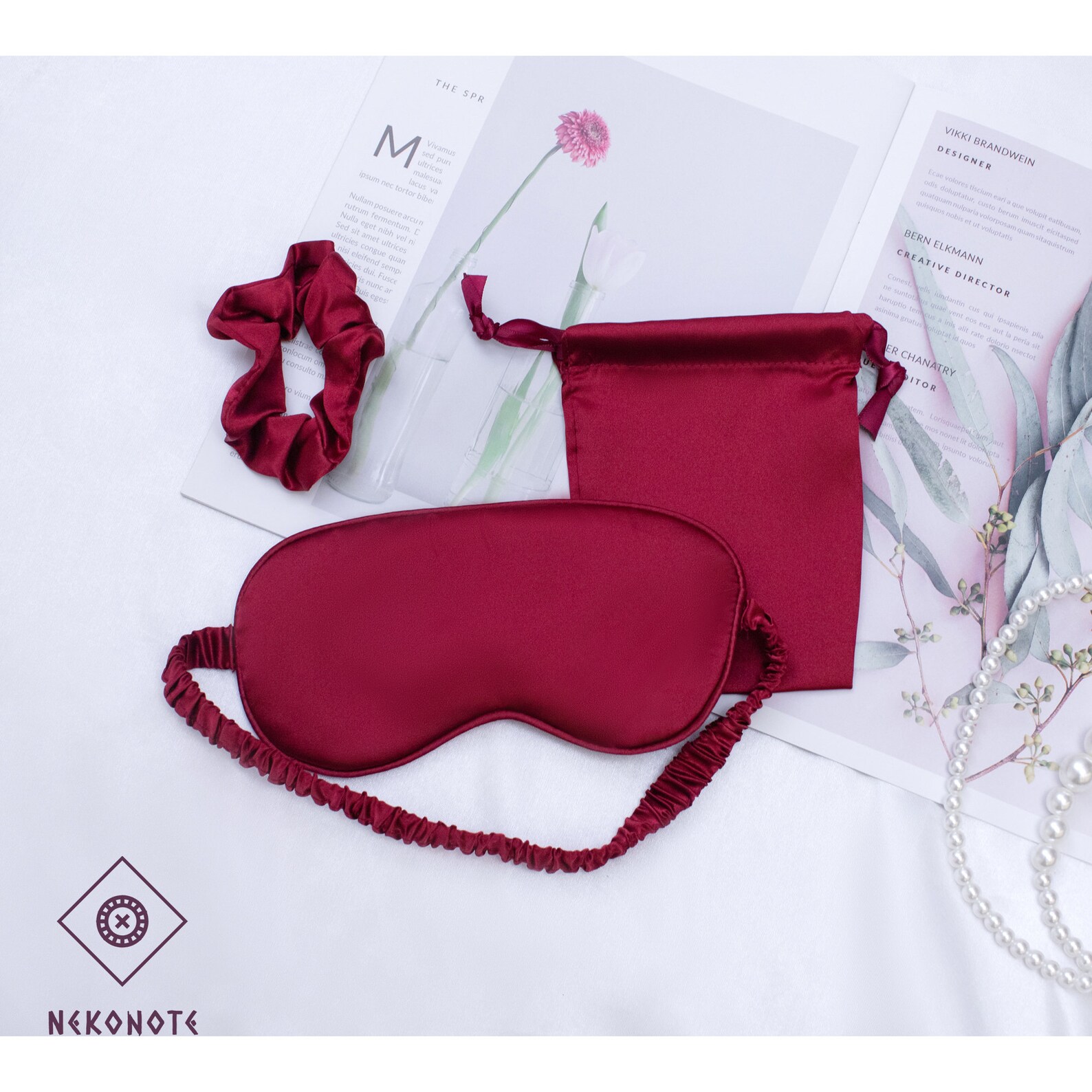 Satin Sleep Mask Hair Scrunchie Bag Gift Set Value Pack Etsy