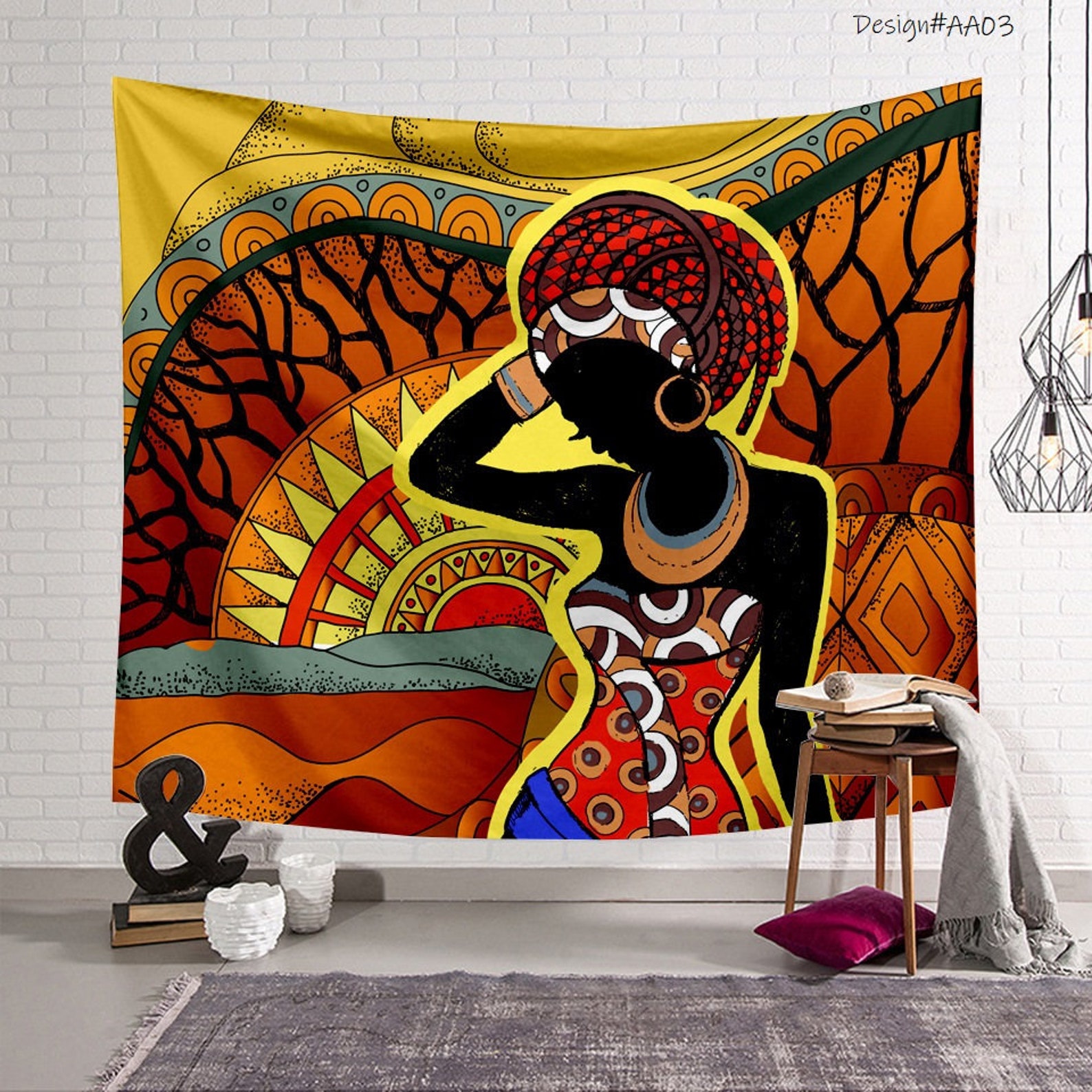 Fabric Tapestry Digital Print Tapestries Wall Hanging African Etsy UK