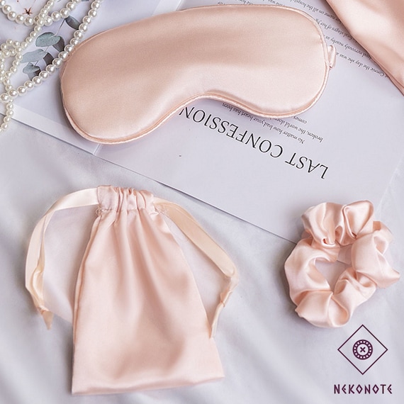 Satin Sleep Mask Hair Scrunchie Bag Gift Set Value Pack Etsy