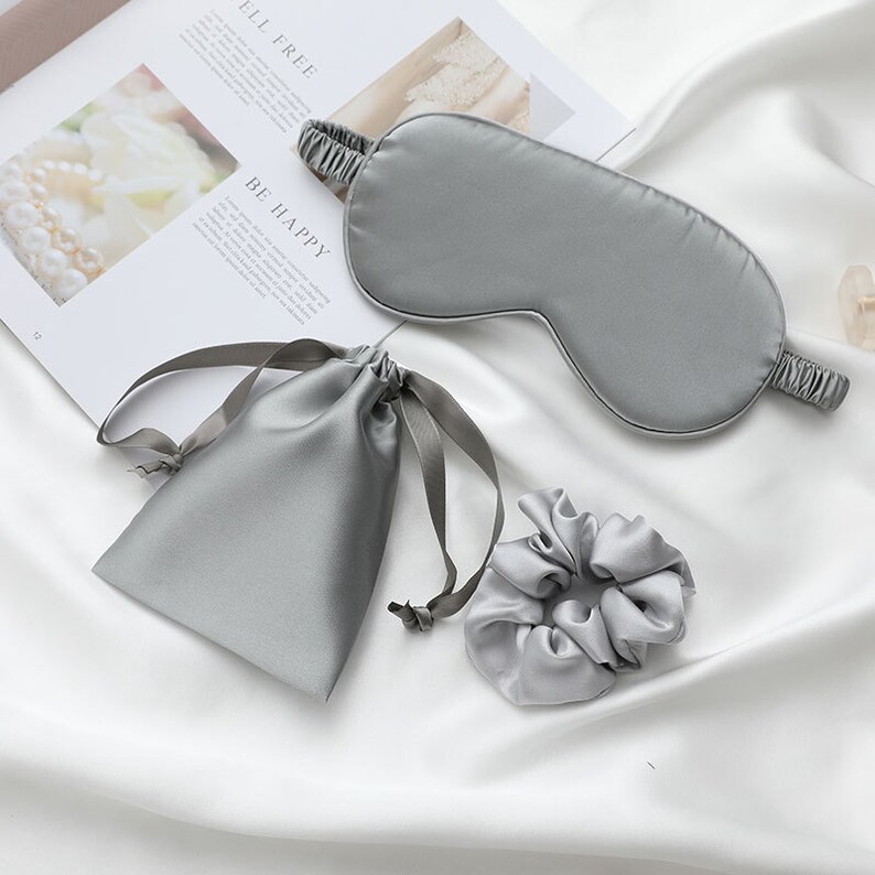 Satin Sleep Mask Hair Scrunchie Bag Gift Set Value Pack Etsy