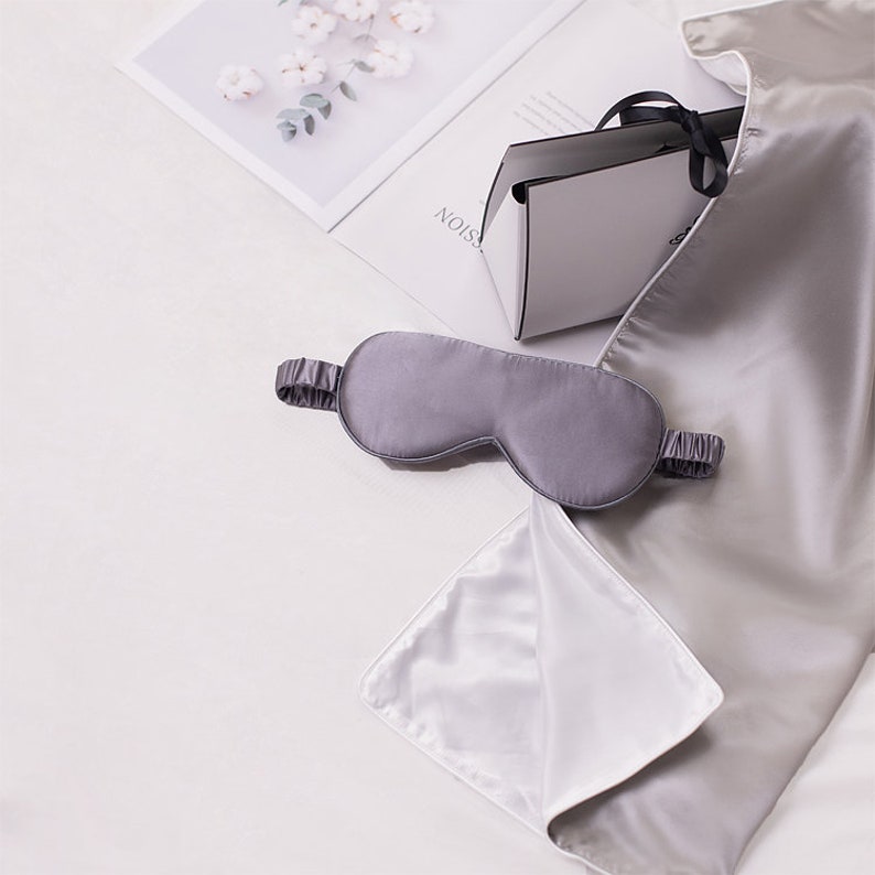 Silk Eye Mask and Pillowcase Set 19 Momme Mulberry Silk Free Etsy