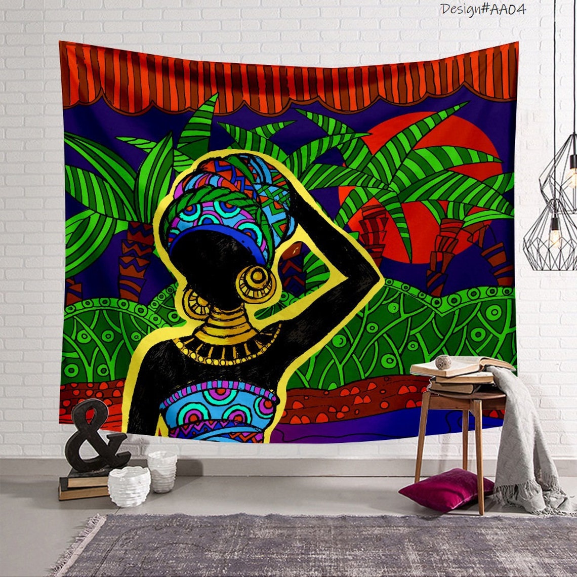 Fabric Tapestry Digital Print Tapestries Wall Hanging African Etsy UK