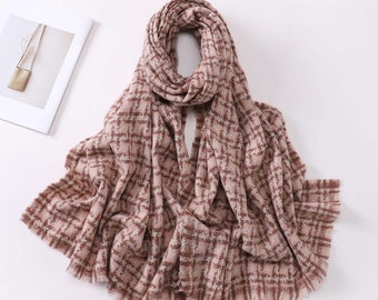 Écharpe tartan, écharpes chaudes d'hiver, cadeau écharpe pour elle, cadeau de Noël, couverture d'anniversaire, châle tendances