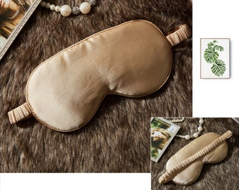 Silk Sleep Mask, 19 momme hoge kwaliteit moerbeizijde blinddoek, geleverd met doos, zelfzorg, ideaal cadeau-idee