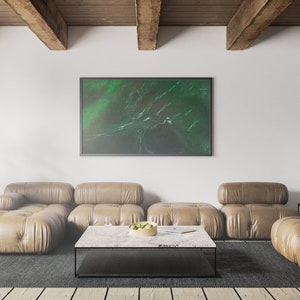 4K UHD Emerald Green Samsung Frame TV Art, Oil Painting TV Art, Abstract Granite Marble Art, Instant Digital Download, Minimal Modern Art