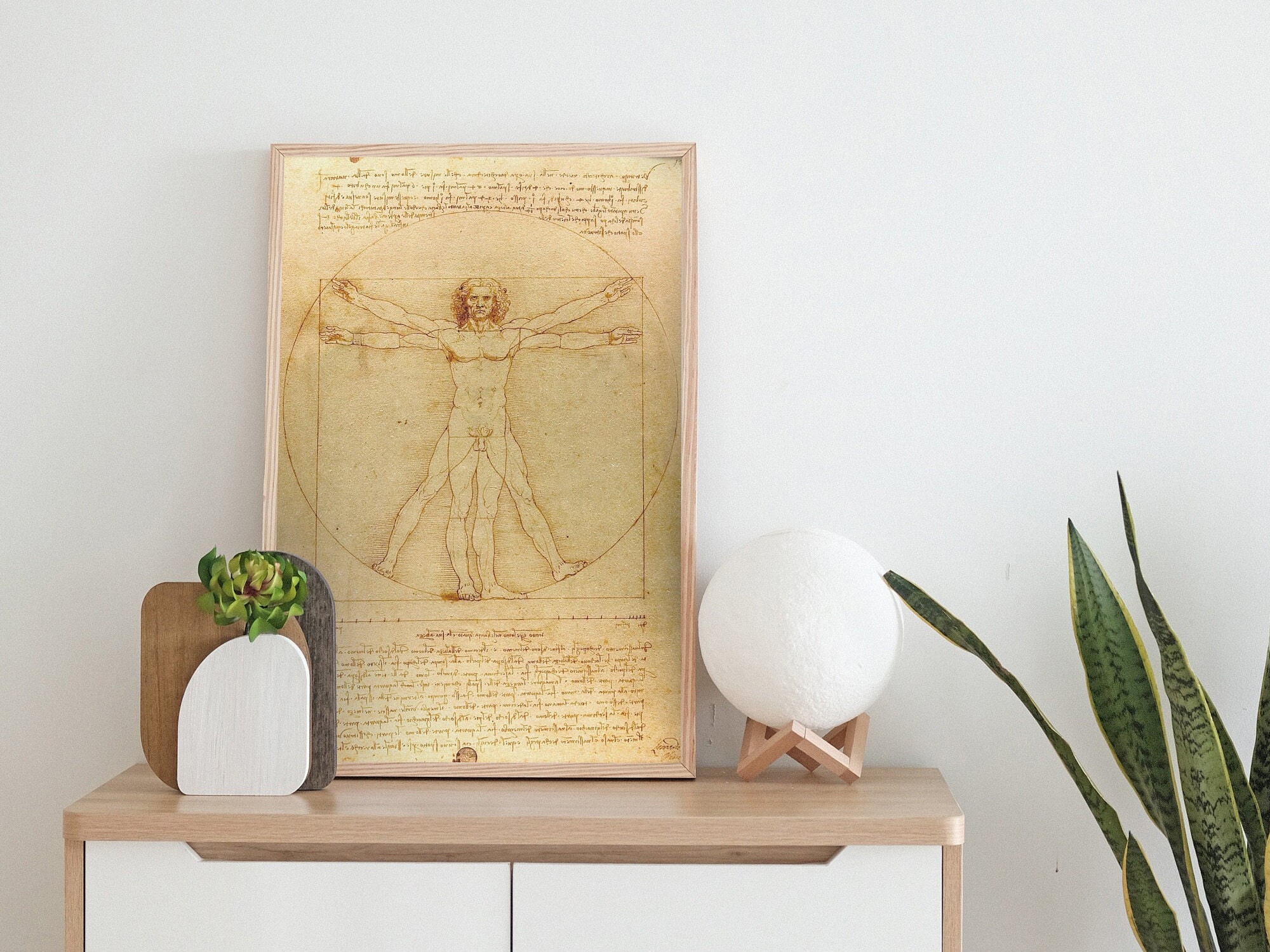 Leonardo Da Vinci's the Vitruvian Man Printable Poster - Etsy