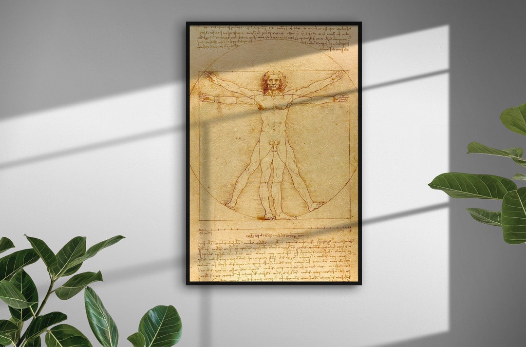 Leonardo Da Vinci's the Vitruvian Man Printable Poster - Etsy