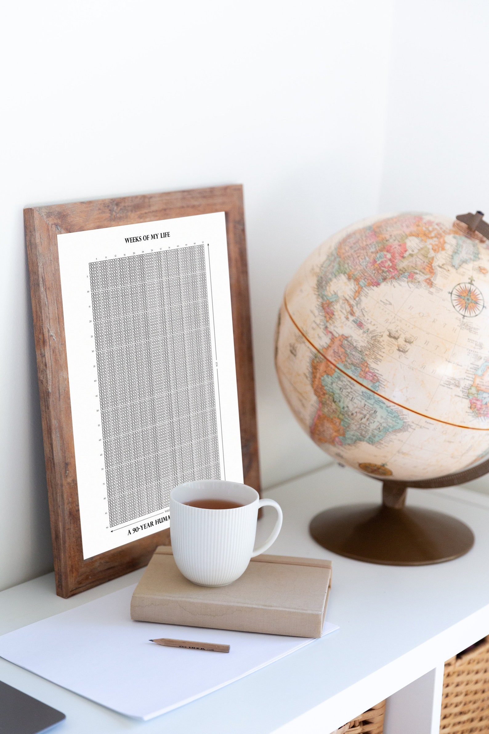 90 Year Life Calendar in Weeks Memento Mori Printable Etsy Australia