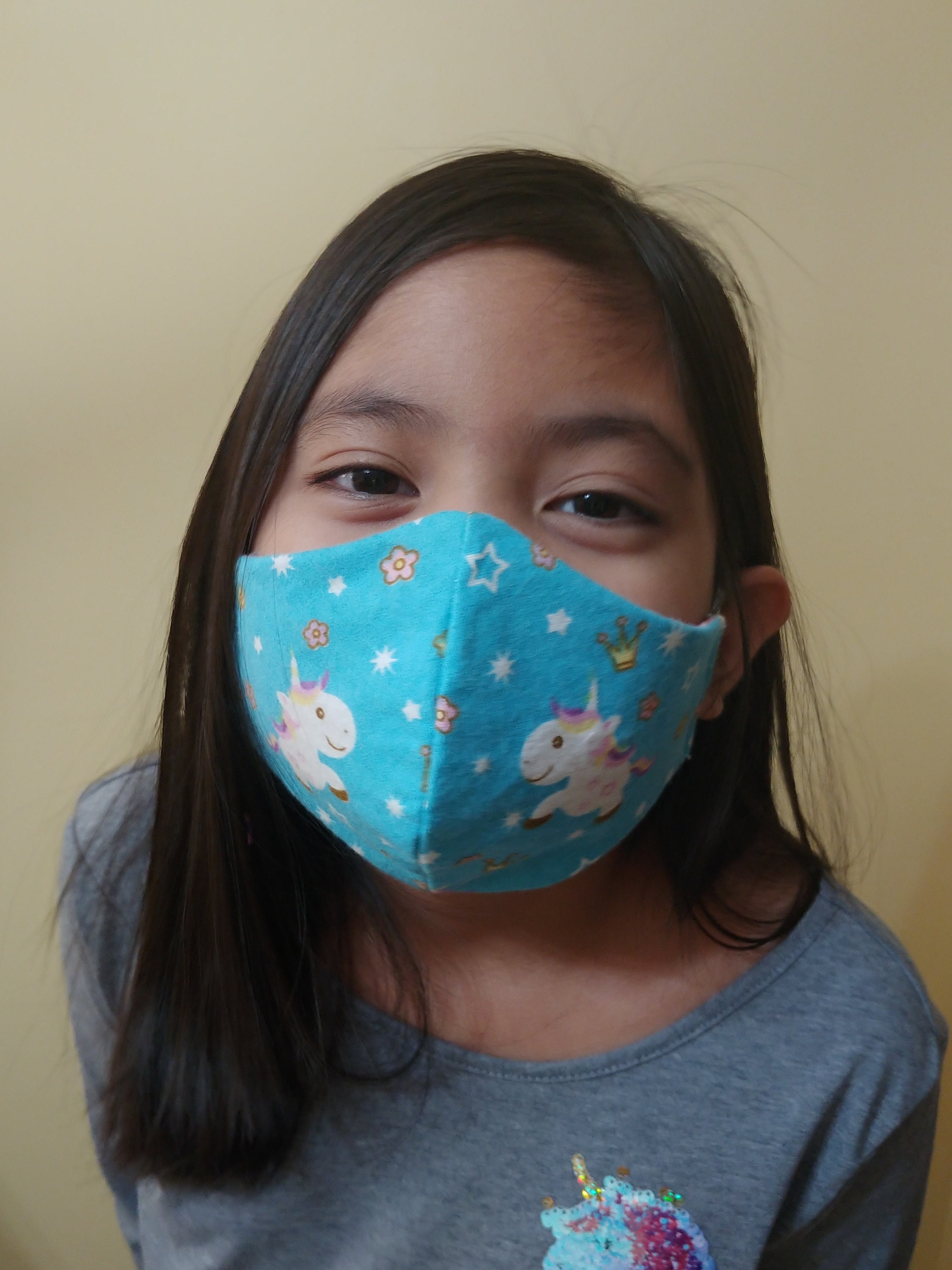 Super Cute Face Mask for Kids 3 Layer Face Mask for Girls 100 Etsy