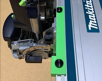 Makita DomStop700™ by RAB Tools : The Original Locking Domino Stop That Attaches To Your Makita Guide Rail For Making Repeatable Plunge Cuts