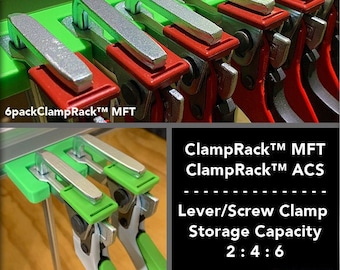 Festool Quick Clamp Storage Rack by RAB Tools : 2pack / 4pack / 6packClampRack™ (Kreg ACS Version Available Too)