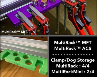 Festool MultiRack™ by RAB Tools : The Original Quick Clamp and Bench Dog Storage Rack For Your Festool MFT or Kreg ACS (Sizes Vary)