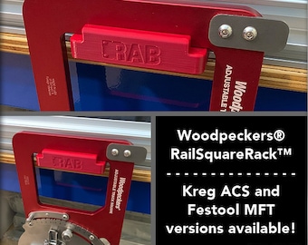 RailSquareRack™ WP by RAB Tools : The Original Storage Rack For Your Woodpeckers Adjustable Rail Square