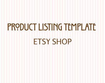 Etsy Shop SEO Template, Product Listing Template, Etsy Title Tags Description Template, Etsy Seller Tool, Listing Optimization