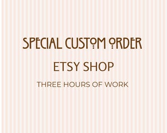 SPECIAL CUSTOM ORDER + 3 Hours