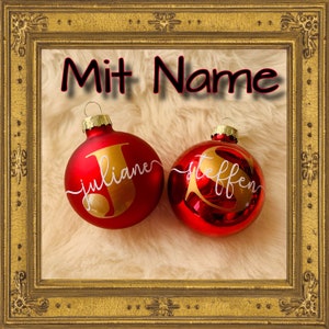 Christmas tree ball with name & gift packaging