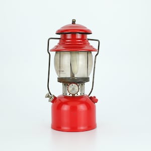 Coleman Model 200A (11/66) Vintage Red, American Made, Camping/Utility Lantern, Dated November 1966 with Model 200 Collar