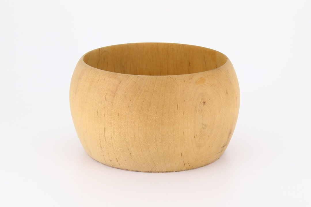 Vintage Turned Wood Bowl Beautiful Round Flat Bottomed Bowl Etsy UK