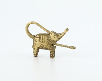 Unique Collectible Combination Door Security Lock with 2 Key Handmade Antique Design Vintage Elephant Shape lock Brass Elephant Lock