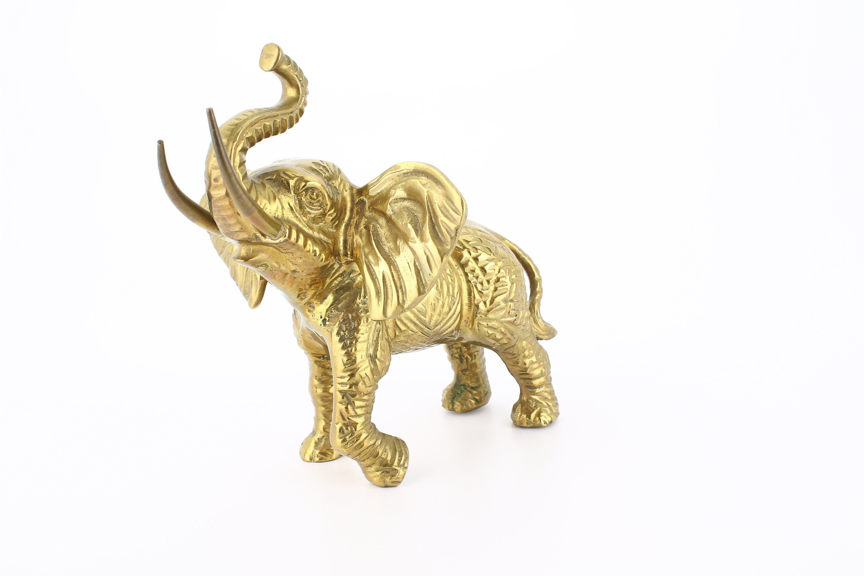 ヴィンテージ真鍮製象の置物：重厚感のある動物装飾 - Etsy 日本