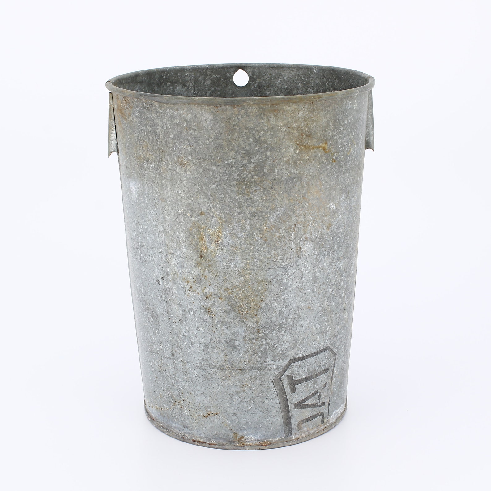 Vintage Galvanized Steel Bucket Maple Sap Bucket Large Etsy