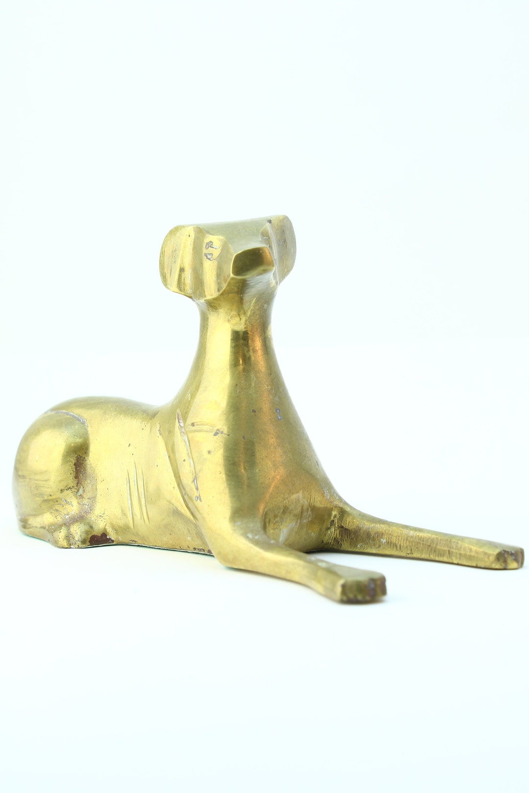 Vintage Brass Dog Figurine Statue canine assise Doggo Puppy Etsy France