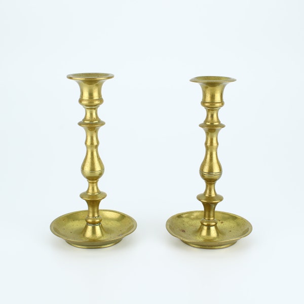 Vintage English Brass Candle Holders - Candlestick Holders for Living Room - Dining Room - Home Decor