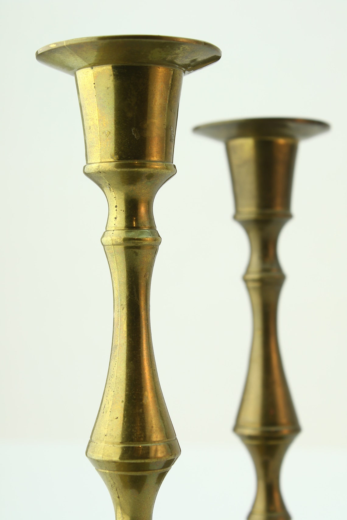 Vintage Brass Candlestick Holder Made in India Etsy