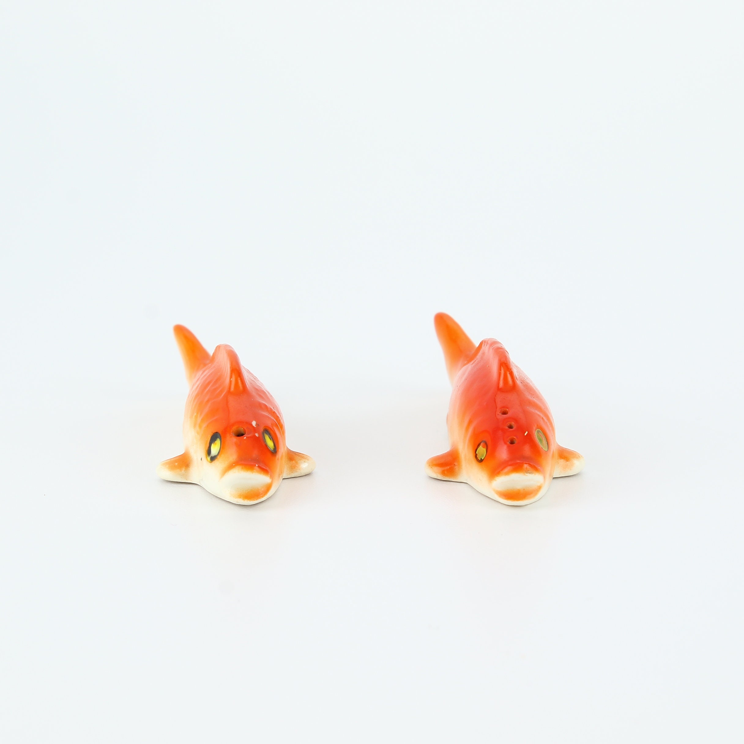 Vintage Japanese Koi Fish Salt and Pepper Shaker Goldfish Etsy