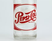 Vintage 1950s Pepsi-Cola Glass Soda Bottle - Collectible Embossed Pepsi Cola Company of Canada Limited - 10 Fluid Ounce Pop Bottle
