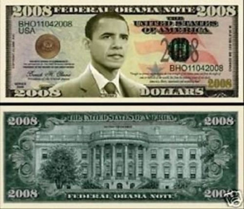 1 x Fake Dollar Barack Obama 2009