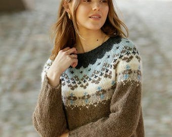 Icelandic sweater, wool sweater, Nordic sweater, handmade